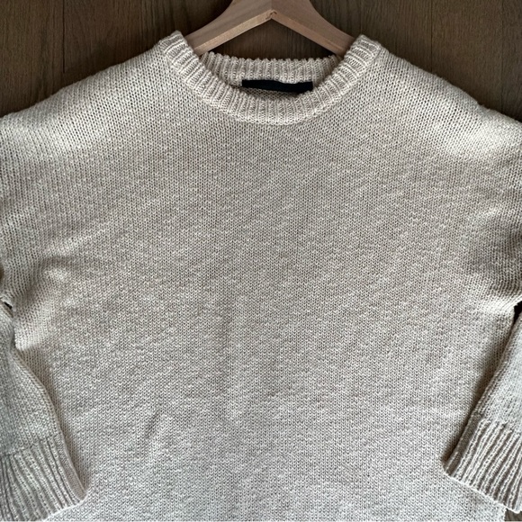 NWOT Jenni Kayne Cotton Boyfriend Sweater in Ivory Size Medium - Picture 5 of 7